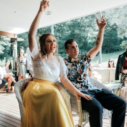 Rendell HortonGammage HenryPaulPhotography BelleLayneTwoBrightLights118 big - New South Wales surprise wedding with a yellow wedding dress and matching manicure! This New South Wales wedding was a whimsical DIYed floral celebration