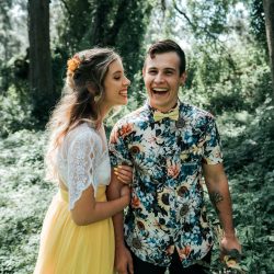 Rendell HortonGammage HenryPaulPhotography BelleLayneTwoBrightLights93 big - New South Wales surprise wedding with a yellow wedding dress and matching manicure! This New South Wales wedding was a whimsical DIYed floral celebration