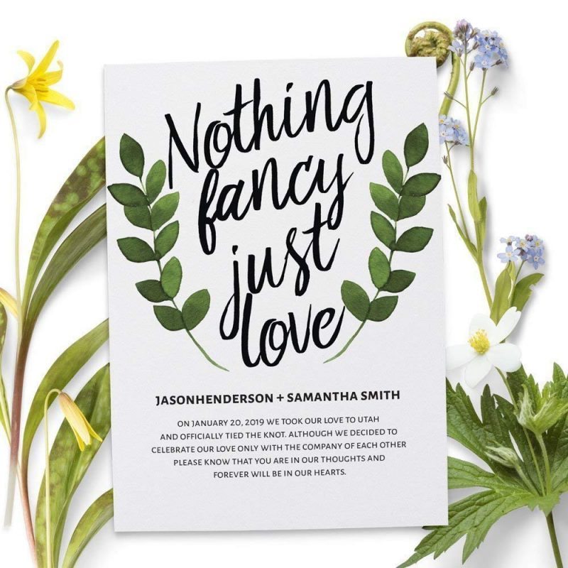 elopement announcement ideas on offbeat bride