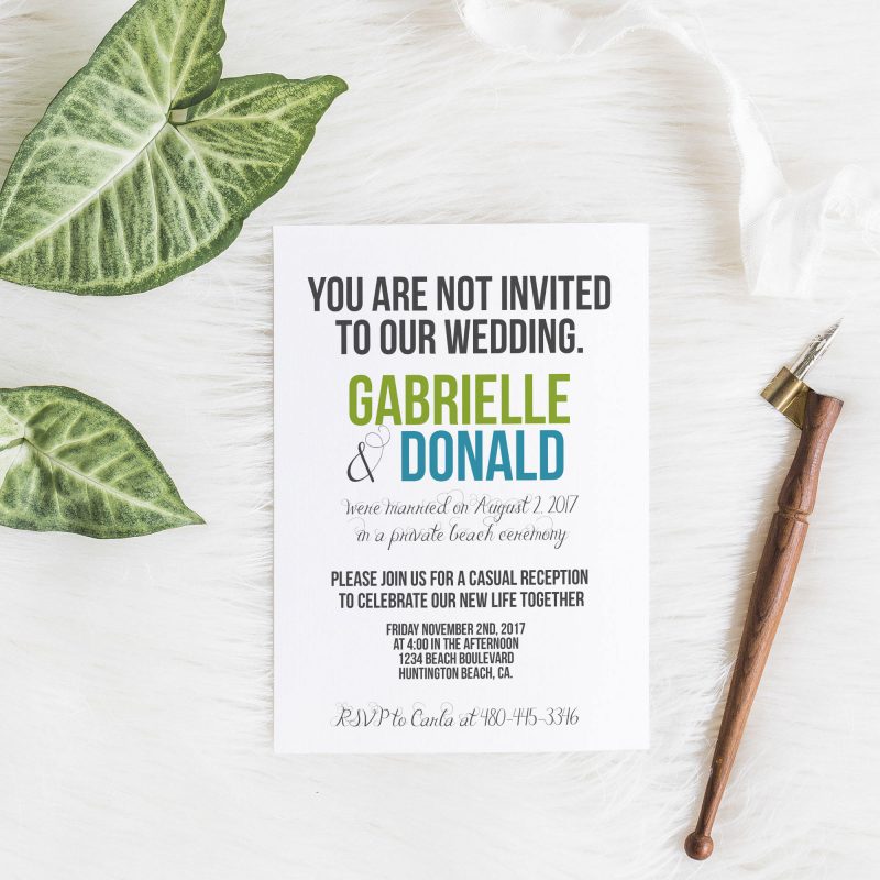 elopement card wording on offbeat bride