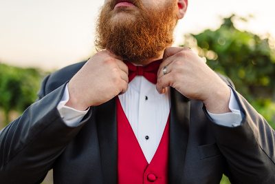 aubreyanddanielbrideandgroom 159 - Offbeat wedding styles for grooms and other masculine folks These gamers rocked a music festival playlist vibe (& a Bioshock-themed first look!)