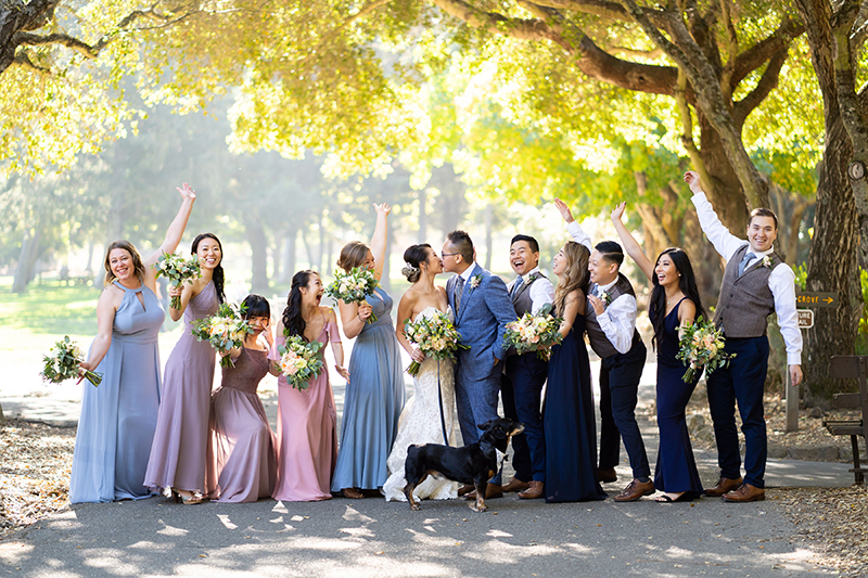 A chill & rustic California redwoods wedding with pups
