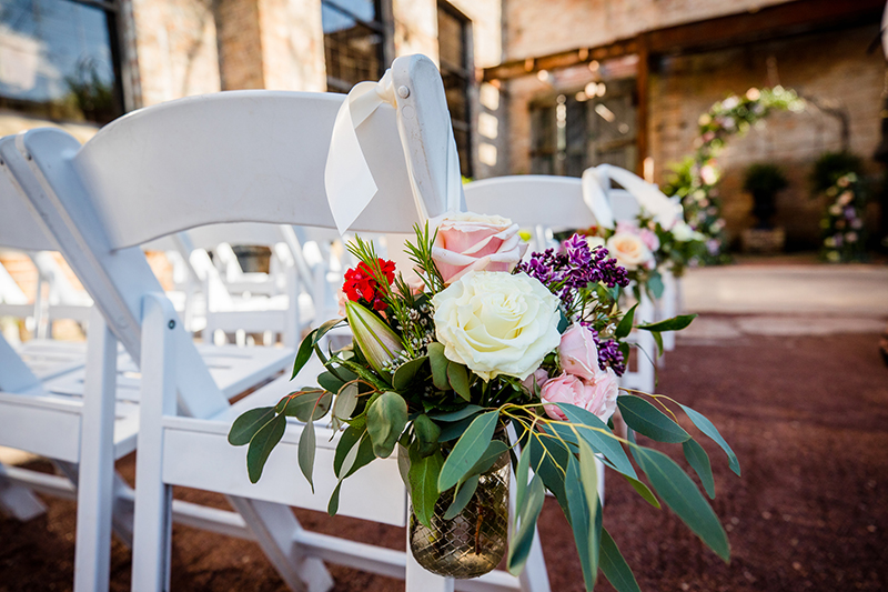 Vibrant, whimsical, & vintage vibes abound at this Blumen Gardens wedding
