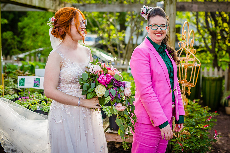 Vibrant, whimsical, & vintage vibes abound at this Blumen Gardens wedding