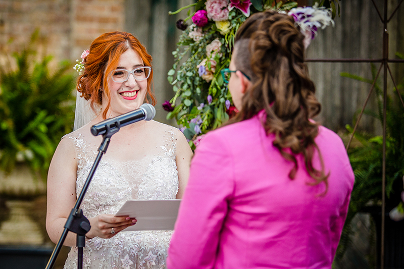 Vibrant, whimsical, & vintage vibes abound at this Blumen Gardens wedding