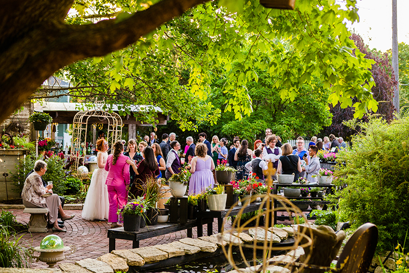 Vibrant, whimsical, & vintage vibes abound at this Blumen Gardens wedding