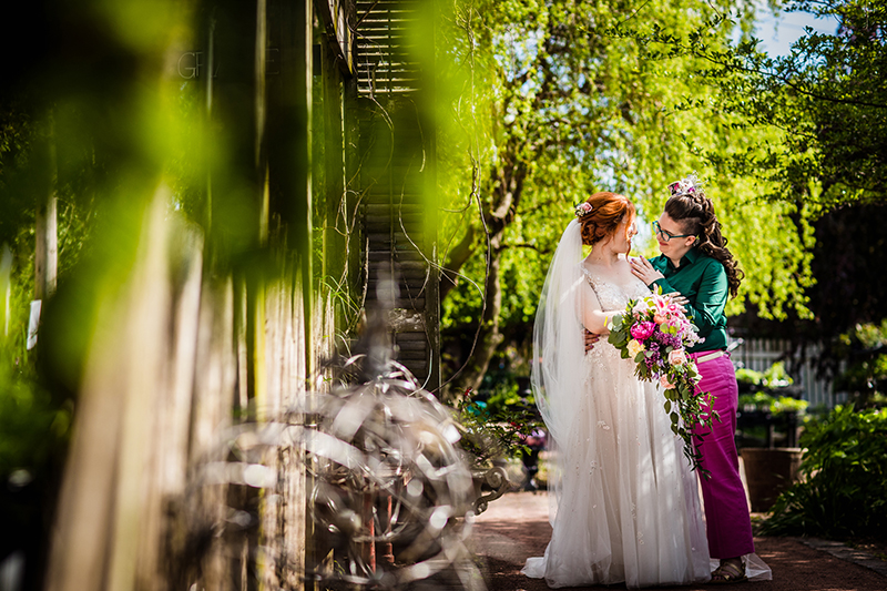 Vibrant, whimsical, & vintage vibes abound at this Blumen Gardens wedding