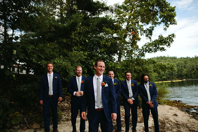 A Maine camp wedding photobombed by the couple's doggo