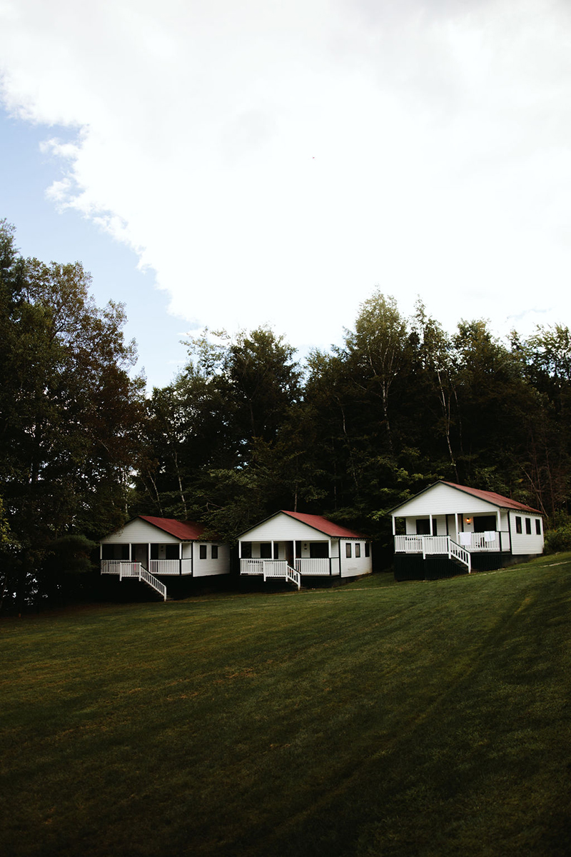 A Maine camp wedding photobombed by the couple's doggo
