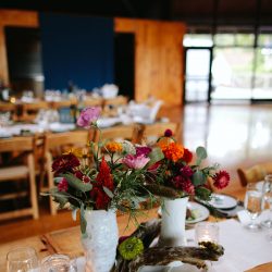 A Maine camp wedding photobombed by the couple's doggo