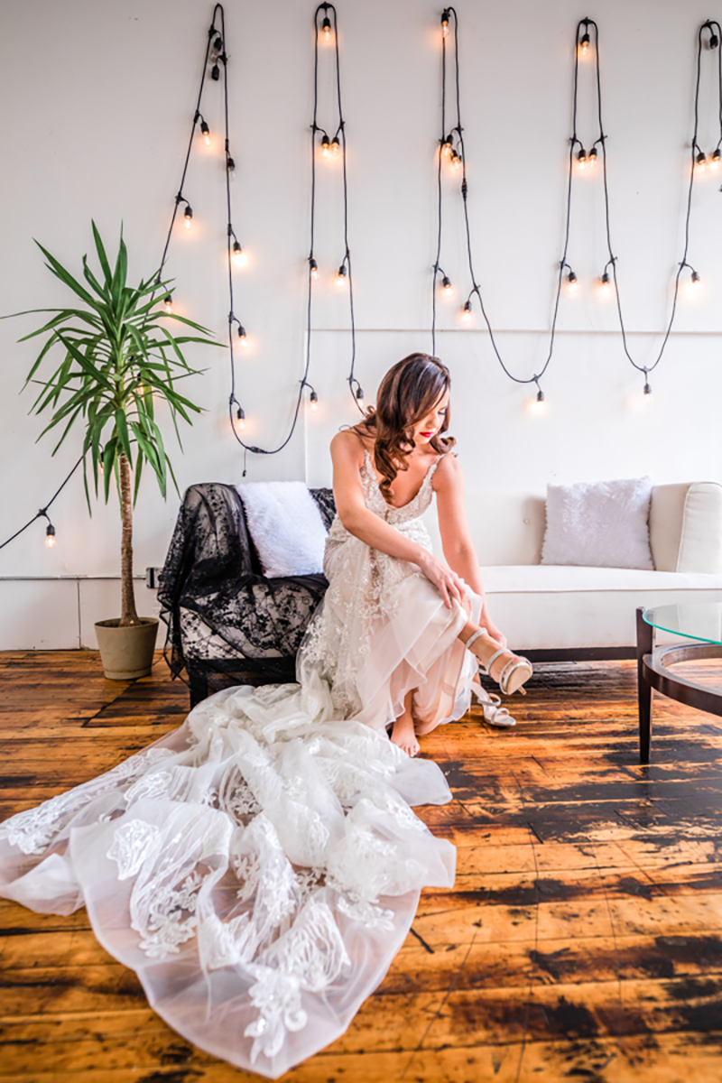Lightsabers and Westeros meet at this eclectic warehouse wedding