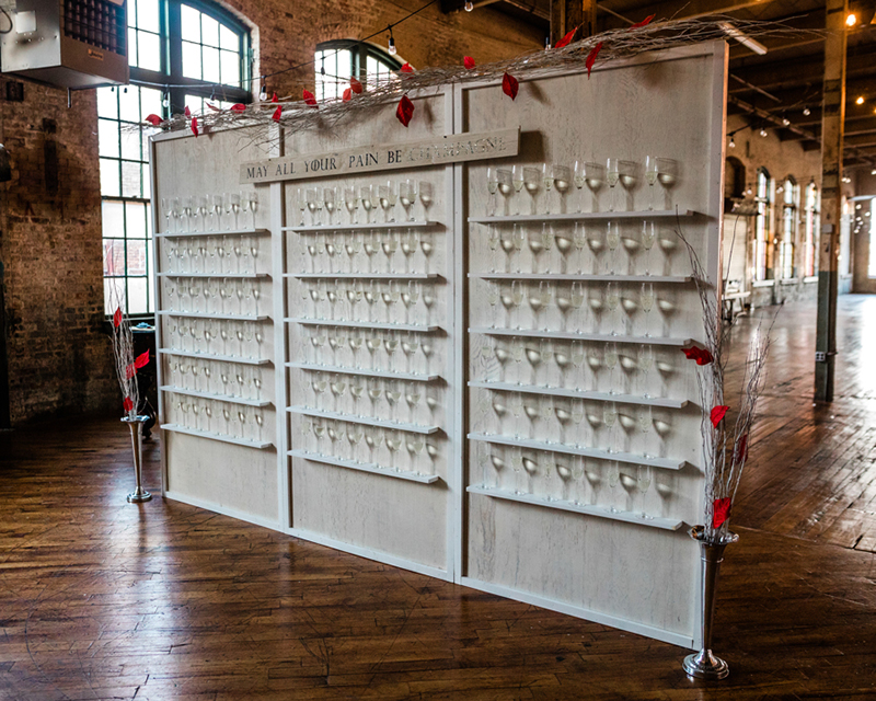 Lightsabers and Westeros meet at this eclectic warehouse wedding