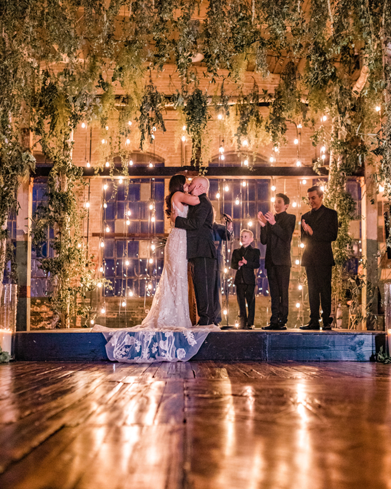 Lightsabers and Westeros meet at this eclectic warehouse wedding