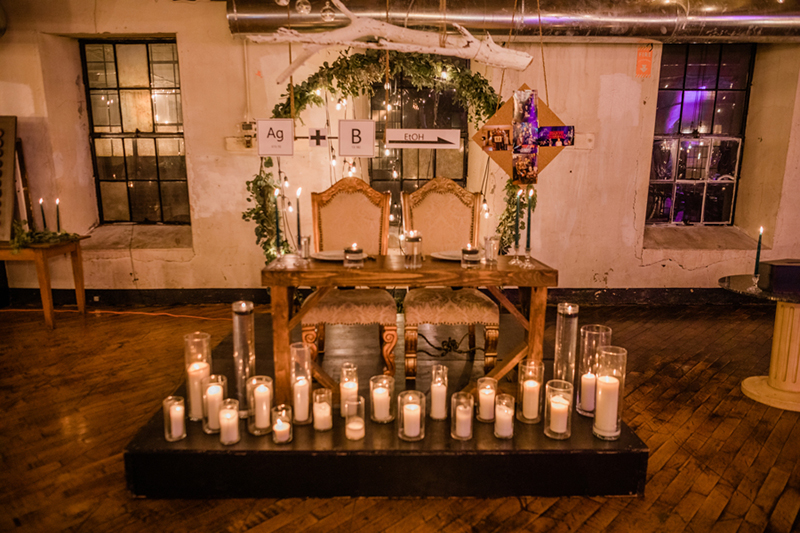 Lightsabers and Westeros meet at this eclectic warehouse wedding