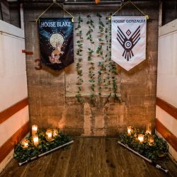 Lightsabers and Westeros meet at this eclectic warehouse wedding