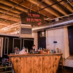 Lightsabers and Westeros meet at this eclectic warehouse wedding