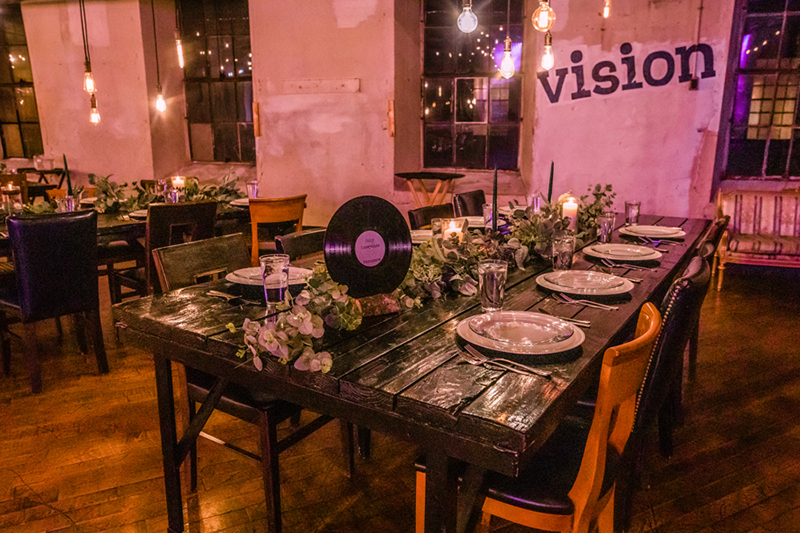 Lightsabers and Westeros meet at this eclectic warehouse wedding