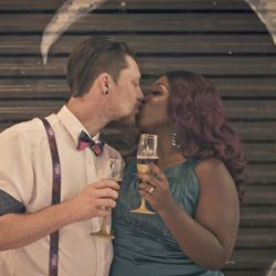 This meet-cute story turned galaxy wedding is truly our moon and stars