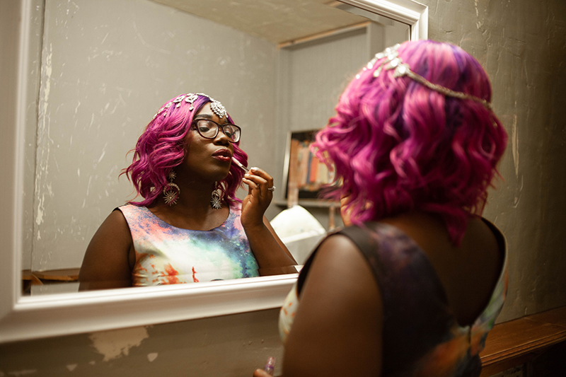 This meet-cute story turned galaxy wedding is truly our moon and stars