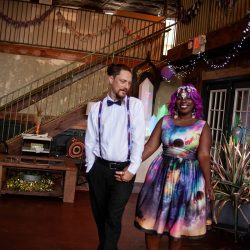 This meet-cute story turned galaxy wedding is truly our moon and stars