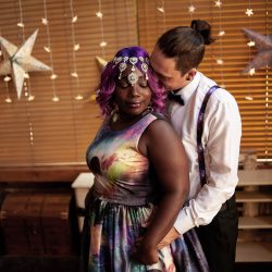 This meet-cute story turned galaxy wedding is truly our moon and stars