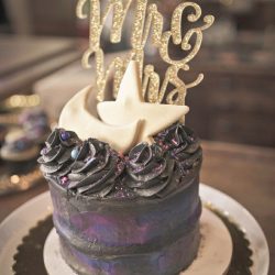 This meet-cute story turned galaxy wedding is truly our moon and stars