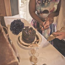 This meet-cute story turned galaxy wedding is truly our moon and stars