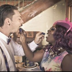 This meet-cute story turned galaxy wedding is truly our moon and stars