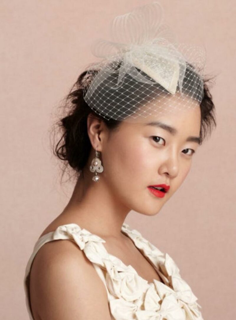 How to wear a wedding veil with short hair (or NO HAIR!) • Offbeat Wed  (was Offbeat Bride)