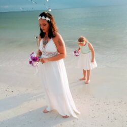 beach micro wedding on offbeat bride 1 - These brides traded their big plans for a barefoot beach micro-wedding beach micro wedding on offbeat bride 1