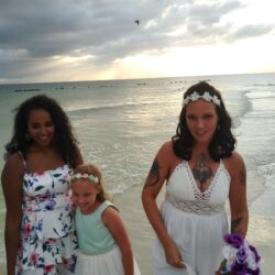 beach micro wedding on offbeat bride 11 - These brides traded their big plans for a barefoot beach micro-wedding beach micro wedding on offbeat bride 11