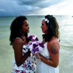 beach micro wedding on offbeat bride 4 - These brides traded their big plans for a barefoot beach micro-wedding beach micro wedding on offbeat bride 4