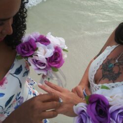 beach micro wedding on offbeat bride 7 - These brides traded their big plans for a barefoot beach micro-wedding beach micro wedding on offbeat bride 7