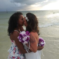 beach micro wedding on offbeat bride 8 - These brides traded their big plans for a barefoot beach micro-wedding beach micro wedding on offbeat bride 8