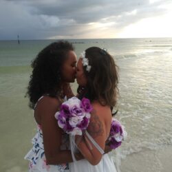beach micro wedding on offbeat bride 9 - These brides traded their big plans for a barefoot beach micro-wedding beach micro wedding on offbeat bride 9