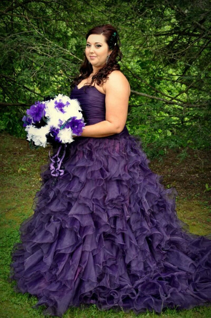 Chiffon Lace A-line Scoop Plus Size Wedding Dress, MW585 | Musebridals