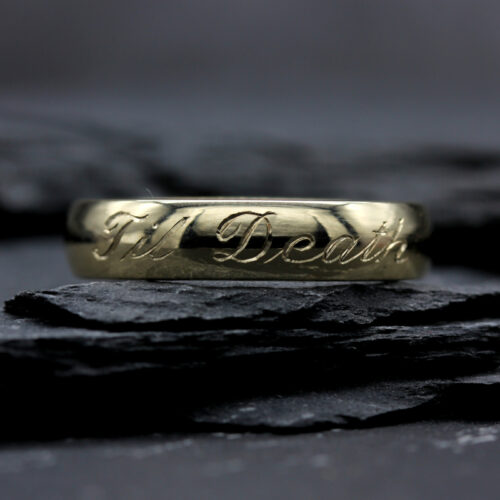 Hellcat Jewellery Mens Til Death Wedding Ring - How do I tell my partner I don't want a big proposal? Hellcat Jewellery Mens Til Death Wedding Ring