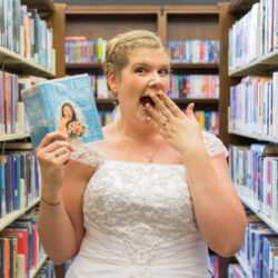 booklovers library wedding on offbeat bride 12 - A booklover's library wedding (with special appearances by Sonic the hedgehog) booklovers library wedding on offbeat bride 12
