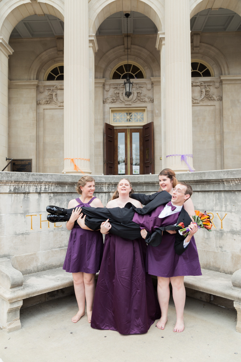 booklovers library wedding on offbeat bride 24