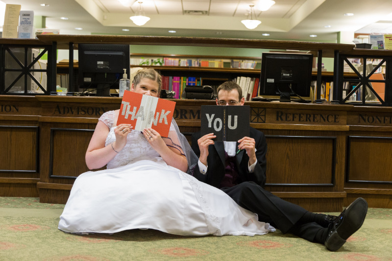 booklovers library wedding on offbeat bride 28