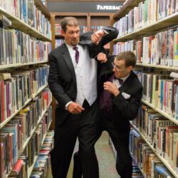 booklovers library wedding on offbeat bride 7 - A booklover's library wedding (with special appearances by Sonic the hedgehog) booklovers library wedding on offbeat bride 7