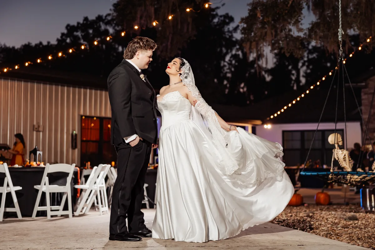 Halloween backyard wedding in central florida