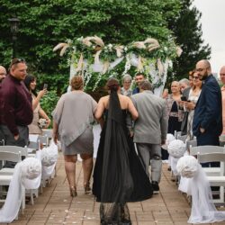 Bridesmaids in white photos by MA wedding photographer Emma Thurgood Photography as seen on offbeat bride 10 - When the bride's in a black wedding dress with bridesmaids in white! Bridesmaids in white photos by MA wedding photographer Emma Thurgood Photography as seen on offbeat bride 10