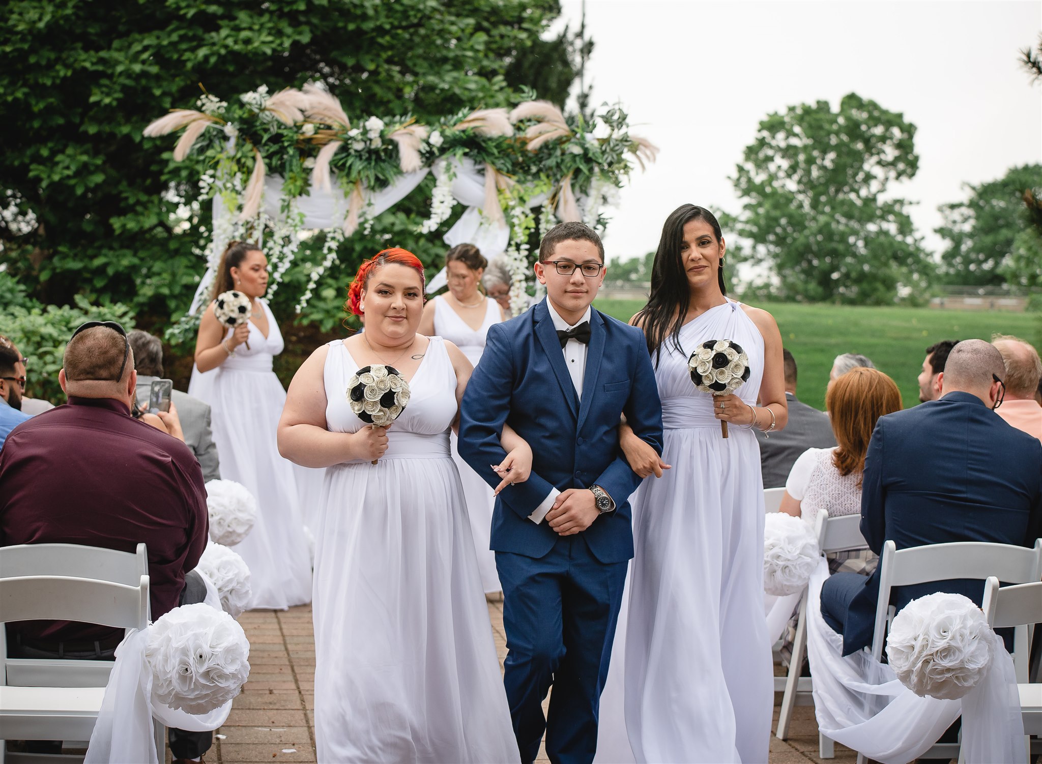 Bridesmaids in white photos by MA wedding photographer Emma Thurgood Photography as seen on offbeat bride 15