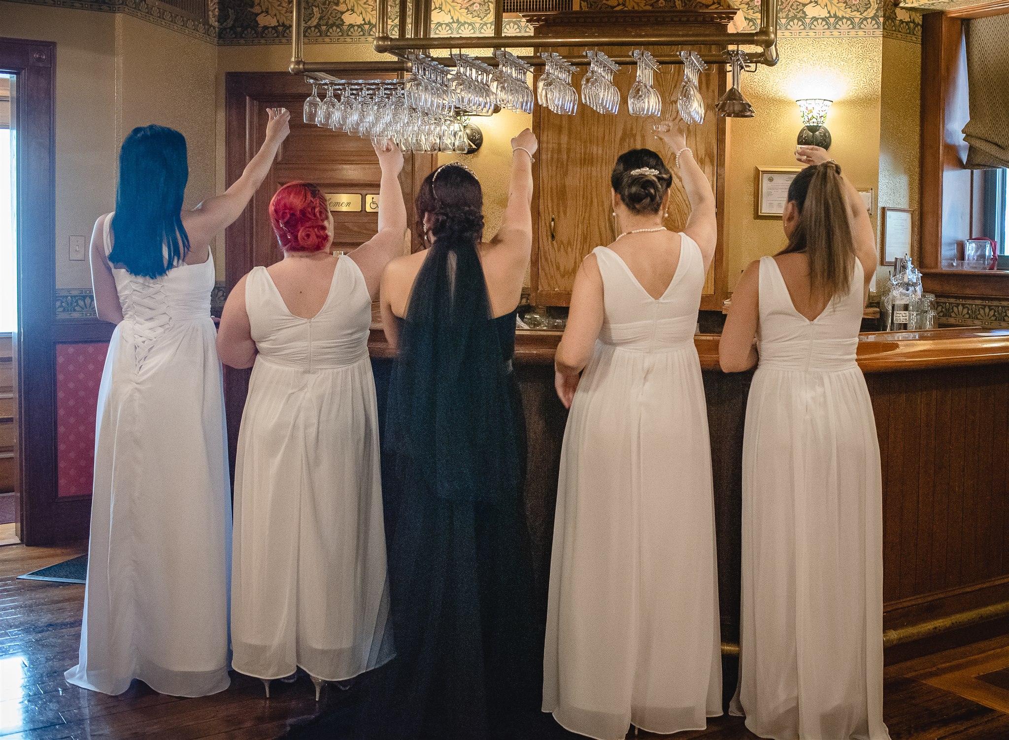 Bridesmaids in white photos by MA wedding photographer Emma Thurgood Photography as seen on offbeat bride 17