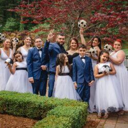 Bridesmaids in white photos by MA wedding photographer Emma Thurgood Photography as seen on offbeat bride 18 - When the bride's in a black wedding dress with bridesmaids in white! Bridesmaids in white photos by MA wedding photographer Emma Thurgood Photography as seen on offbeat bride 18