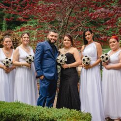Bridesmaids in white photos by MA wedding photographer Emma Thurgood Photography as seen on offbeat bride 19 - When the bride's in a black wedding dress with bridesmaids in white! Bridesmaids in white photos by MA wedding photographer Emma Thurgood Photography as seen on offbeat bride 19