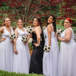 Bridesmaids in white photos by MA wedding photographer Emma Thurgood Photography as seen on offbeat bride 21 - When the bride's in a black wedding dress with bridesmaids in white! Bridesmaids in white photos by MA wedding photographer Emma Thurgood Photography as seen on offbeat bride 21