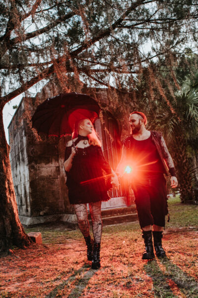 Goth Alt Couple Graveyard