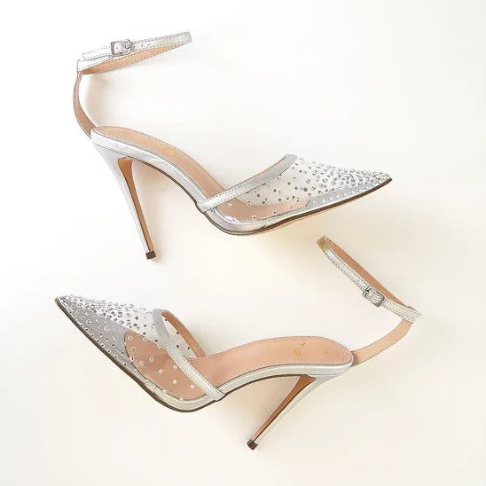 Buy Silver-toned Heeled Sandals for Women by MFT Couture Online | Ajio.com